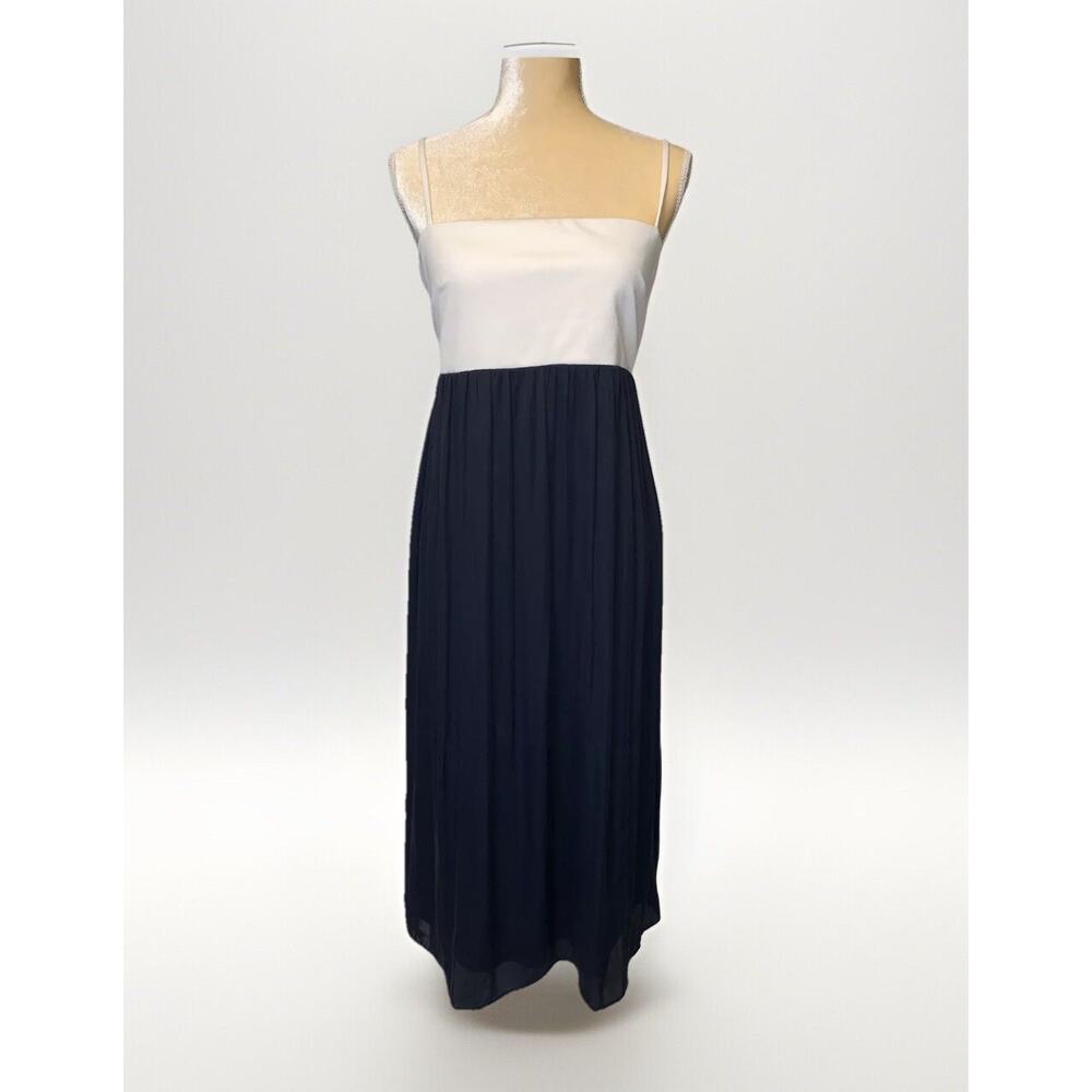 Gap Spaghetti Strapless Ivory/Navy Combo Dress Size 10